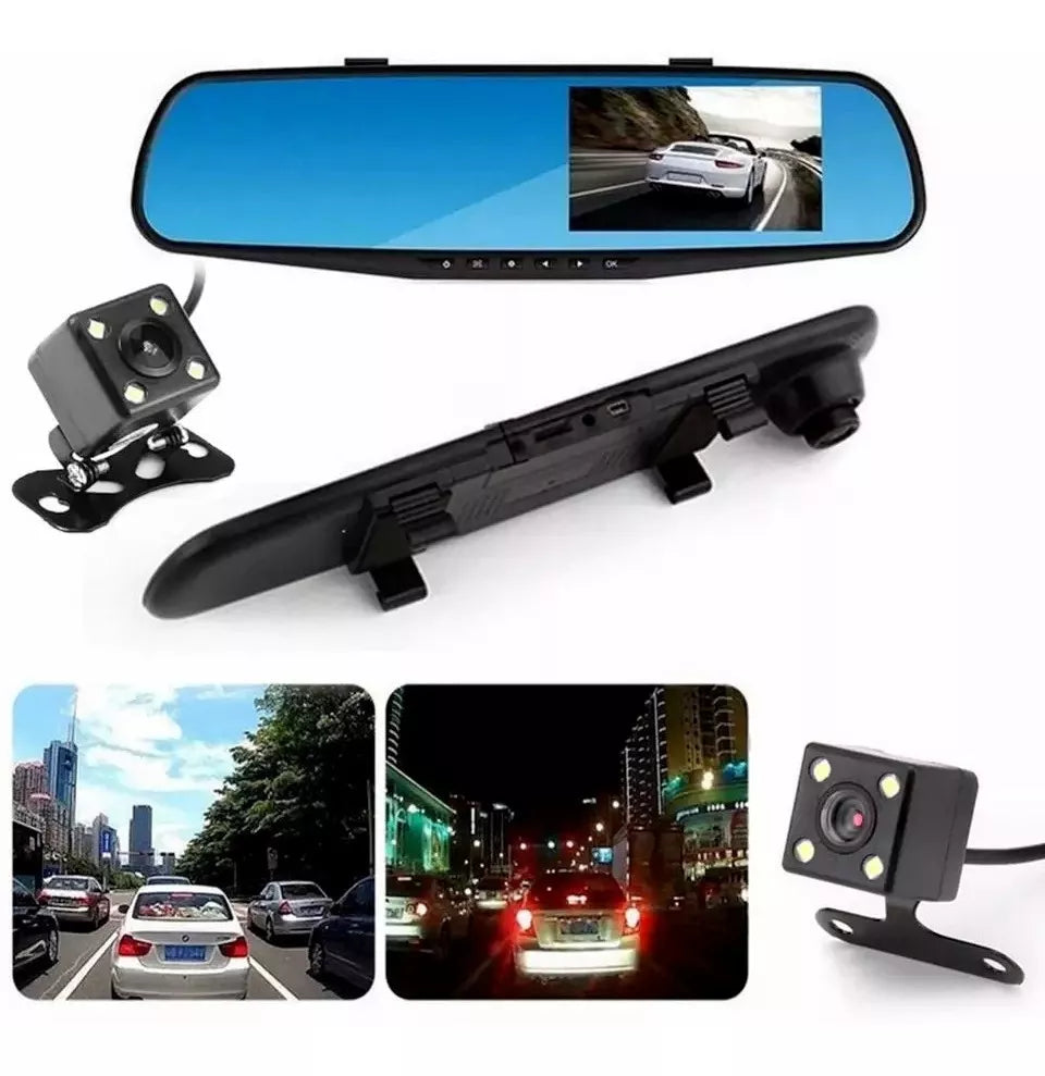 Camara Dual Carro Espejo Retrovisor Dvr