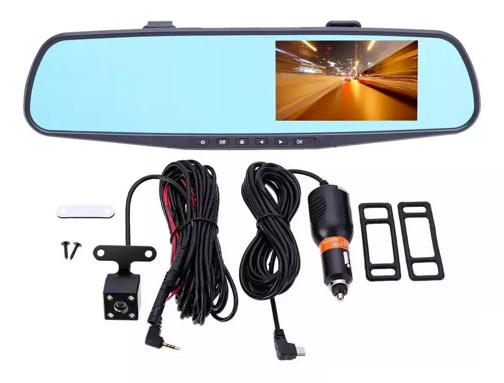 Camara Dual Carro Espejo Retrovisor Dvr